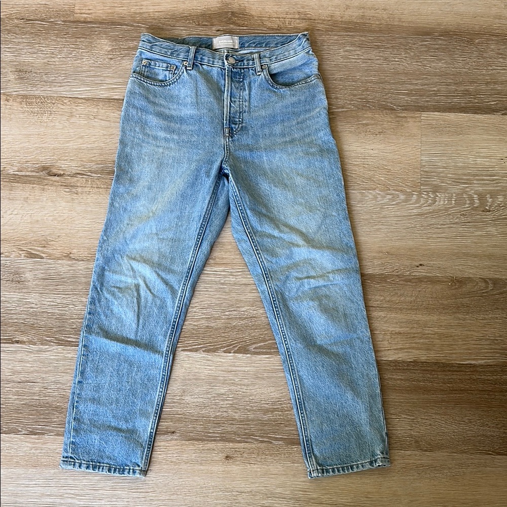 Everlane Cheeky Straight Jean Blue Straight-Leg Jeans Classic Style High Rise